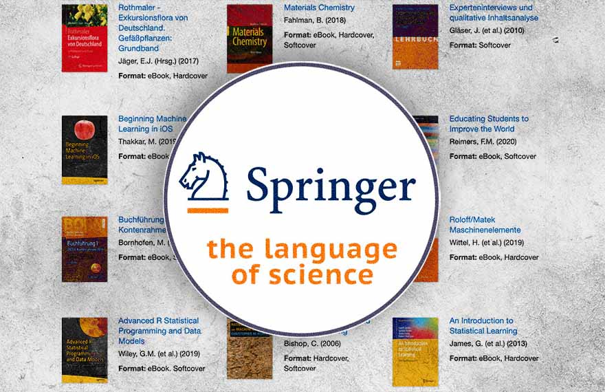 Editora Springer libera mais de 400 livros científicos