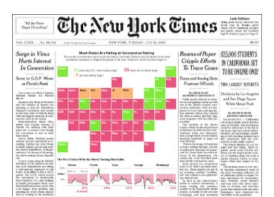 No New York Times, o mapa da tragédia americana provocada pelo coronavírus