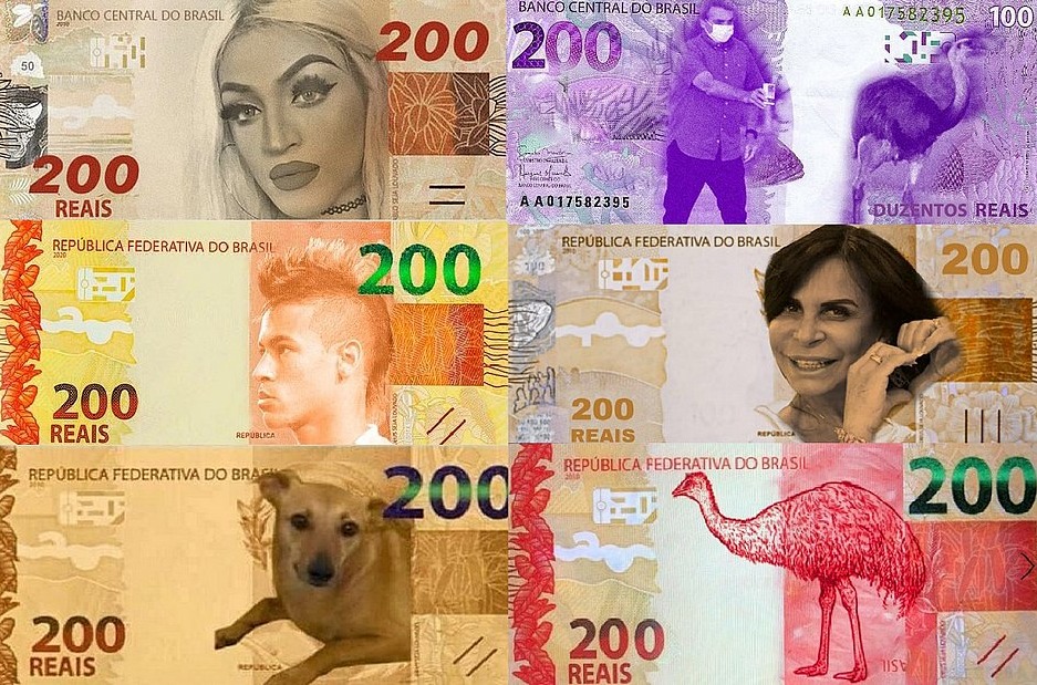 Após o anúncio do governo de que vem ai a nova nota de 200 reais, em minutos, sugestões em forma de meme apareceram nas redes sociais:
